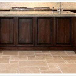 Tile flooring installation in Kitchen