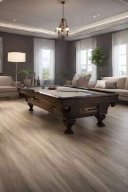 Residential Living Room Luxury Vinyl Plank Flooring Installation