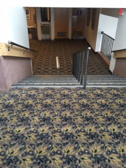 MidVail Lodge carpeted stairs installation